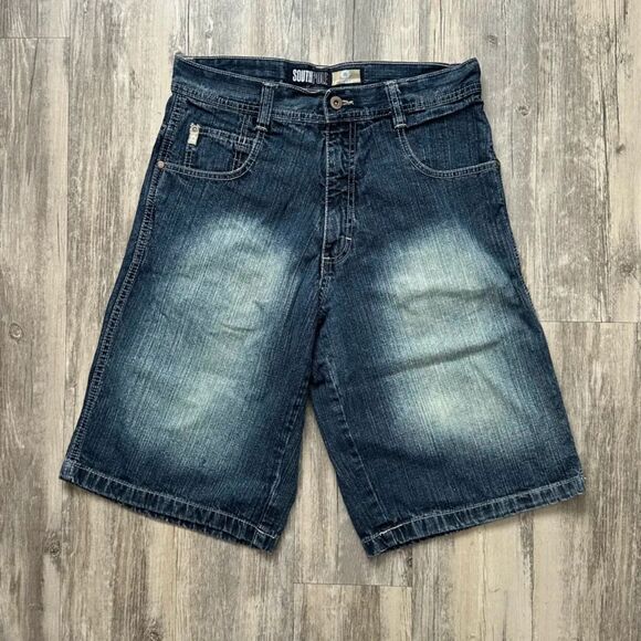 Y2K Southpole Baggy Fit Jorts Jean Shorts Size 32 - Picture 3 of 6